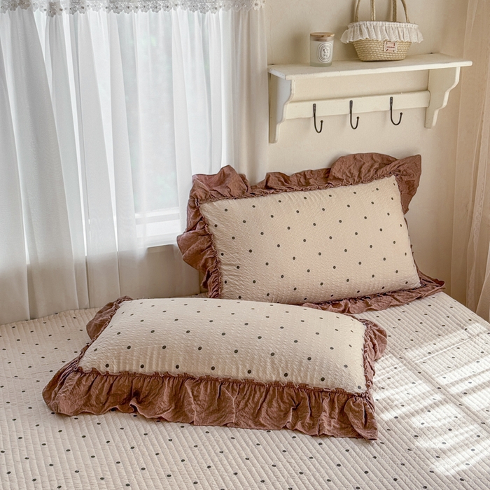 91家纺网 家纺一手货源 找家纺 仟网汇 2026新款法式花边泡芙纱双层纱床单床盖夏被夏凉被空调被四件套密拷花边款 奶油啵啵