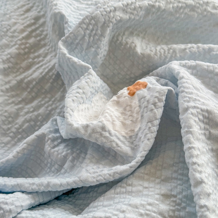 91家纺网 家纺一手货源 找家纺 仟网汇 2026新款法式花边泡芙纱双层纱床单床盖夏被夏凉被空调被四件套密拷花边款 小云朵