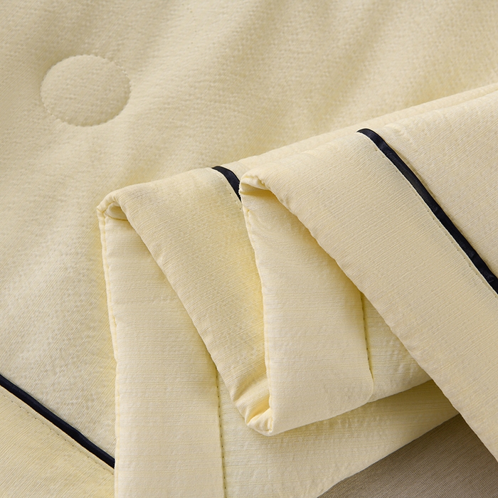 91家纺网 家纺一手货源 找家纺 赫本家纺 2026新款泡泡纱纯色烫钻夏凉被空调被夏被 奶油米