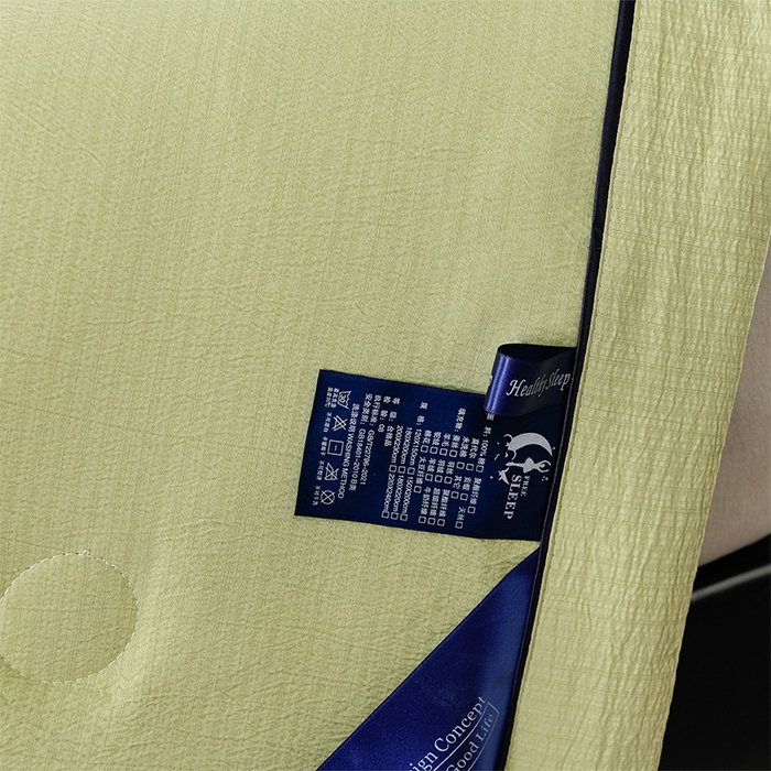 91家纺网 家纺一手货源 找家纺 赫本家纺 2026新款泡泡纱纯色烫钻夏凉被空调被夏被 青柠