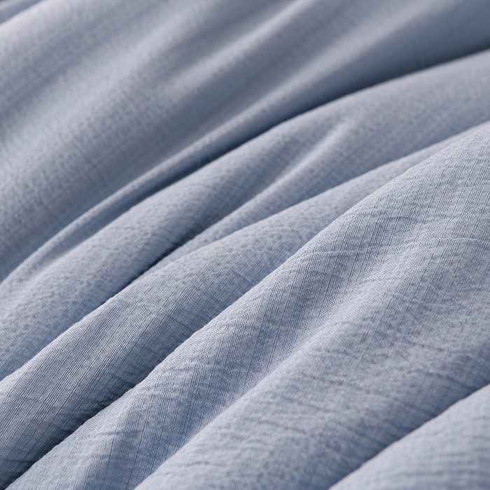 91家纺网 家纺一手货源 找家纺 赫本家纺 2026新款泡泡纱纯色烫钻夏凉被空调被夏被 雾蓝