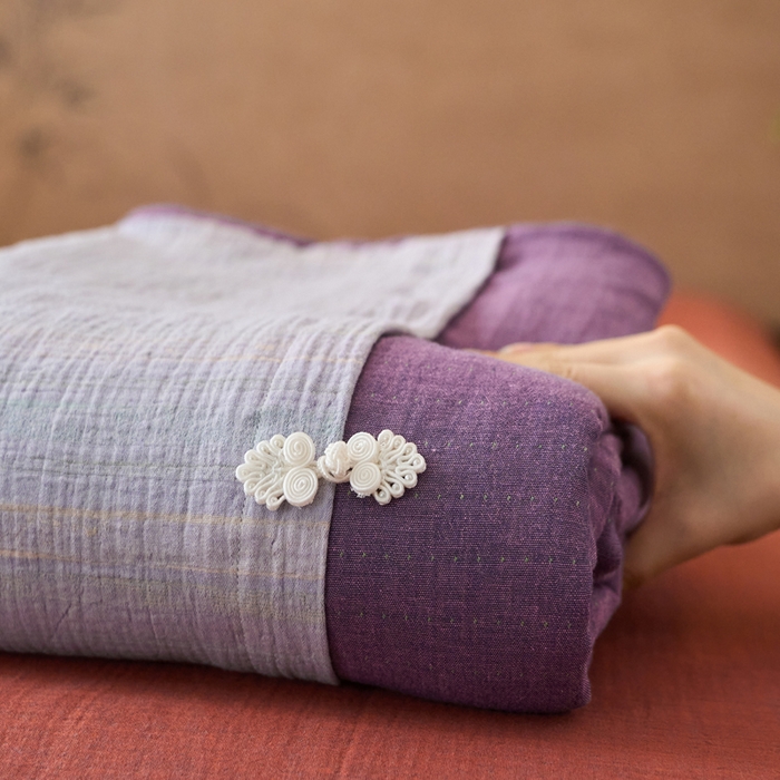 91家纺网 家纺一手货源 找家纺 春皖家纺 2026新款全棉提花双层纱盘扣四件套-旗袍风系列 组合图