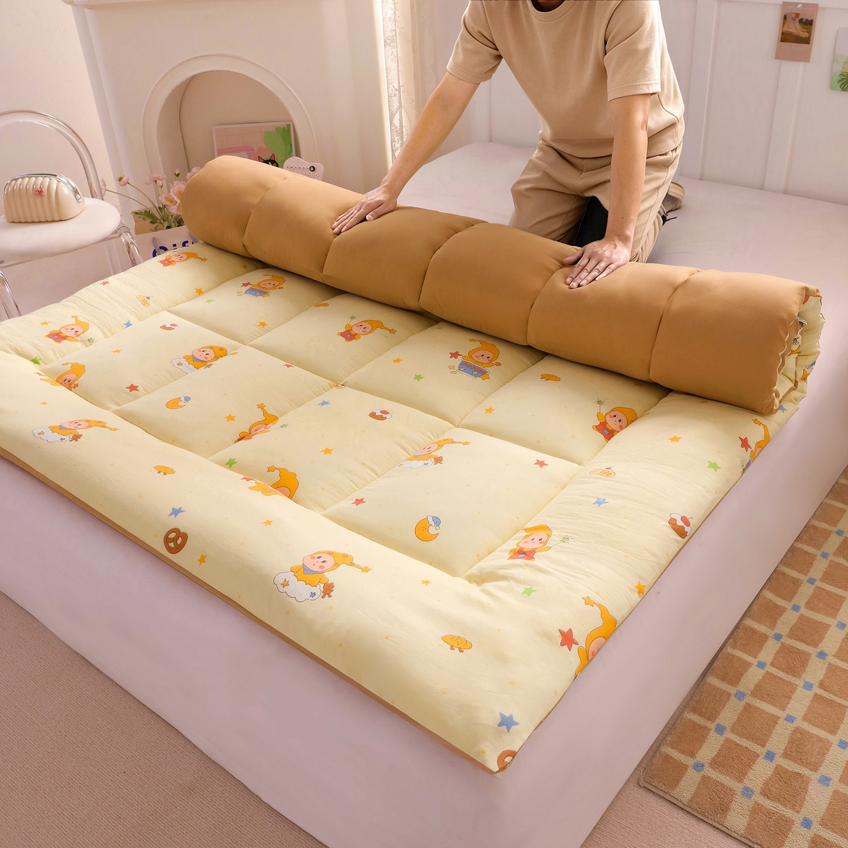 91家纺网 家纺一手货源 找家纺 （总）嘉贝 2026新款A类云朵棉新疆棉花床垫