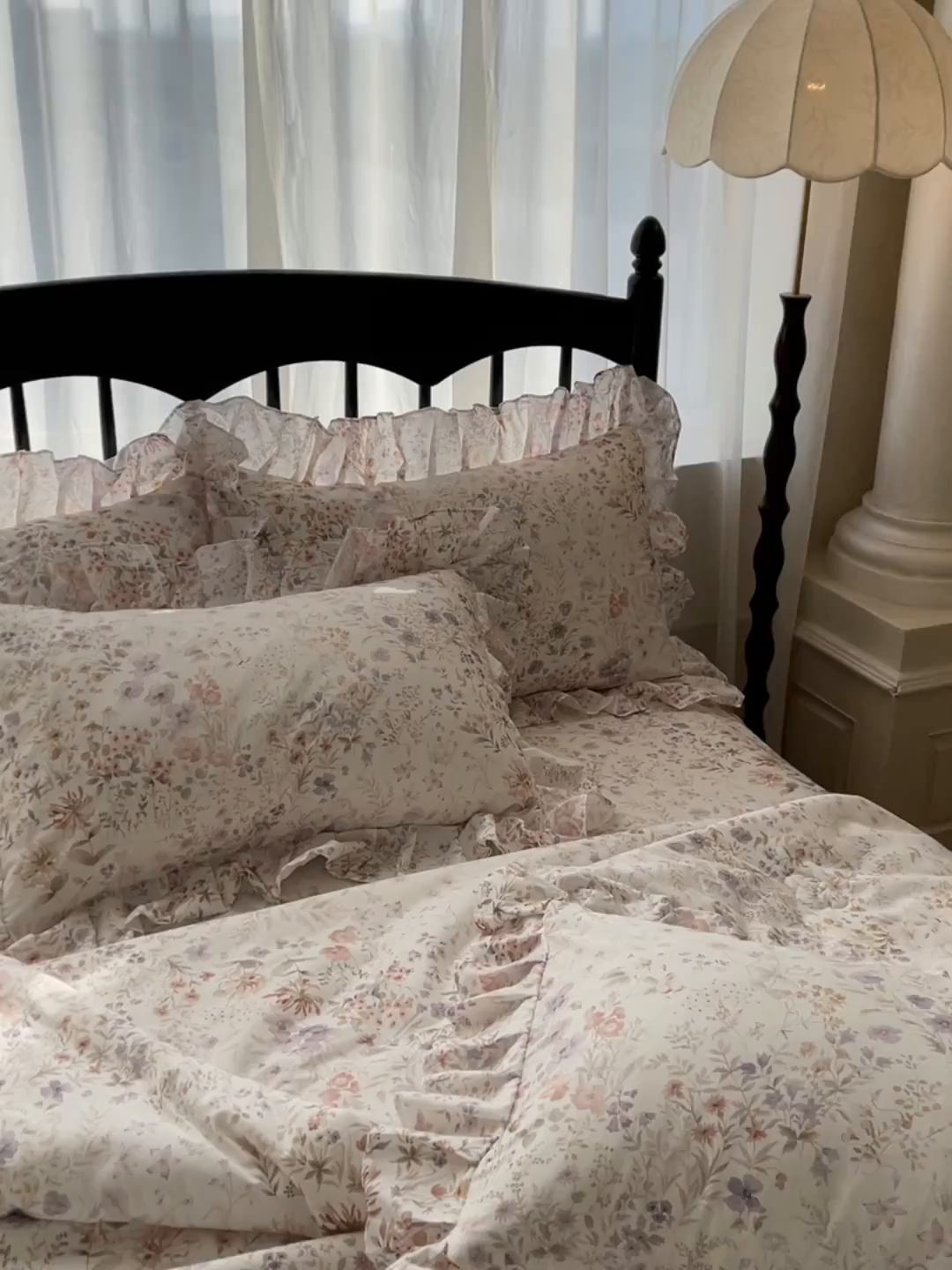 91家纺网 家纺一手货源 找家纺 宜凡家纺 2026新款全棉数码印花夏被床裙四件套③号系列 漫枝