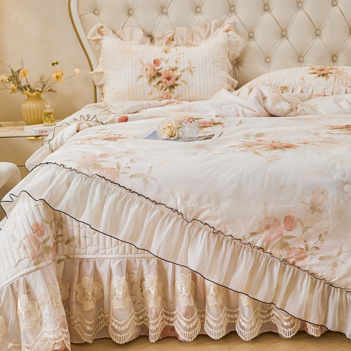 91家纺网 家纺一手货源 找家纺 宜凡家纺 2026新款全棉数码印花夏被床盖四件套③号系列 北岛