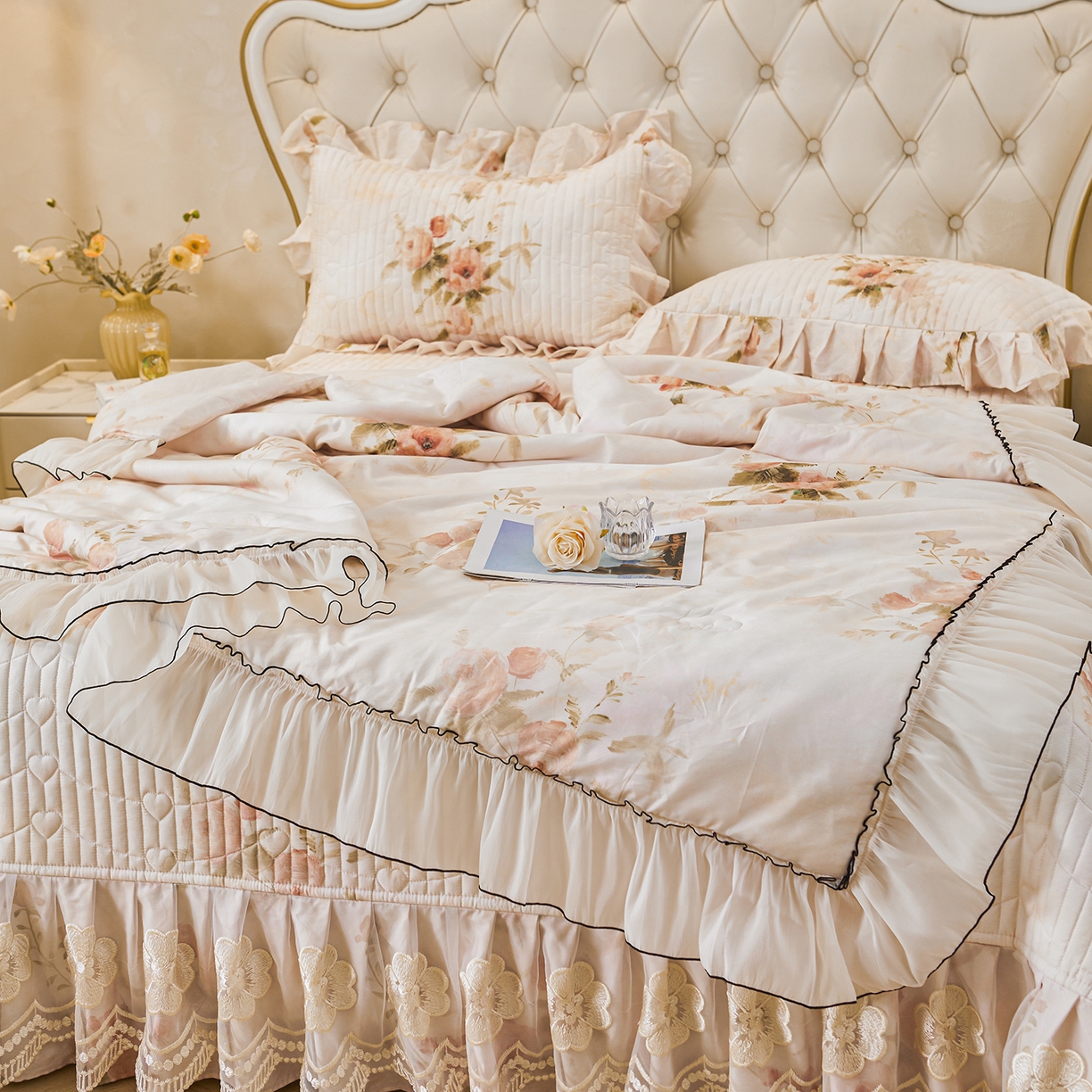 91家纺网 家纺一手货源 找家纺 （总）宜凡家纺 2026新款全棉数码印花夏被床盖四件套③号系列