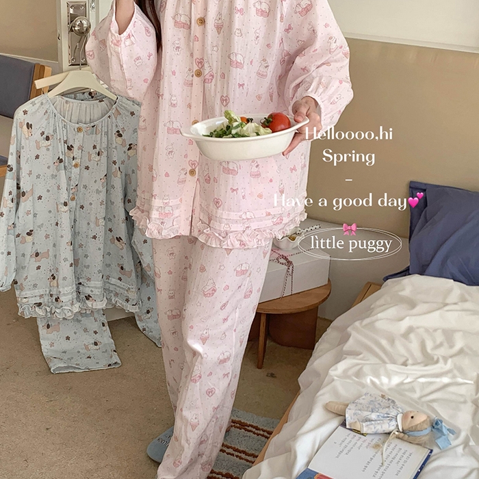 91家纺网 家纺一手货源 找家纺 （总）妍景家居生活馆 2026新款木耳边纱布套装