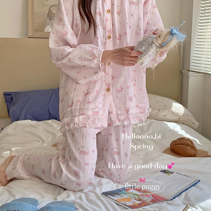 91家纺网 家纺一手货源 找家纺 （总）妍景家居生活馆 2026新款木耳边纱布套装