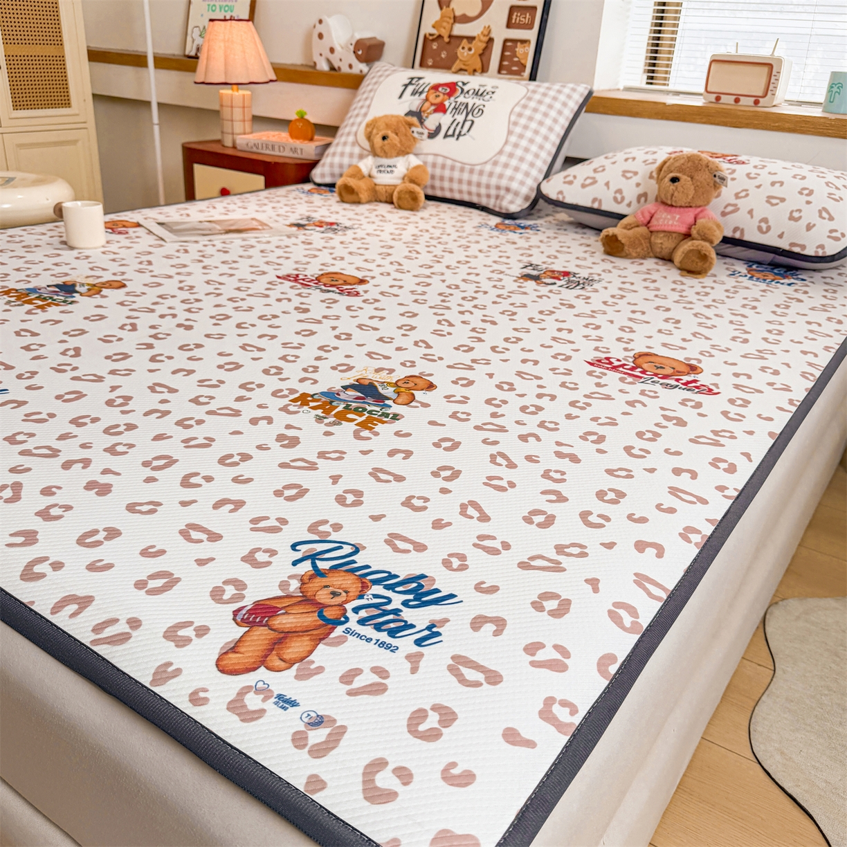 91家纺网 家纺一手货源 找家纺 （总）慕木家纺 2026春夏新款泰迪冰丝席系列凉席席子空调软席平席和床笠