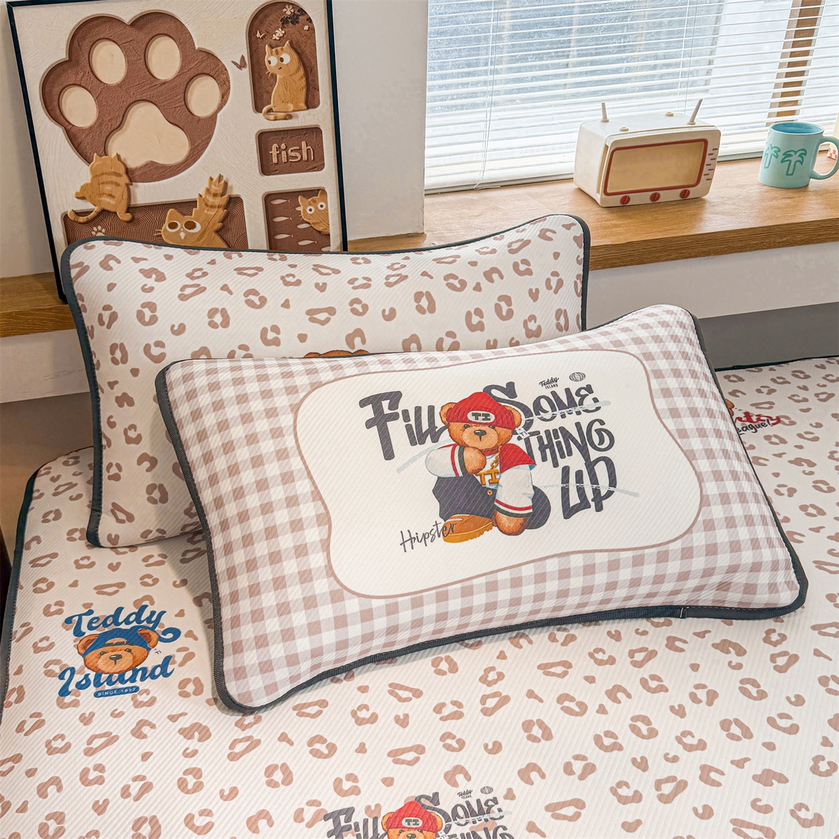 91家纺网 家纺一手货源 找家纺 （总）慕木家纺 2026春夏新款泰迪冰丝席系列凉席席子空调软席平席和床笠