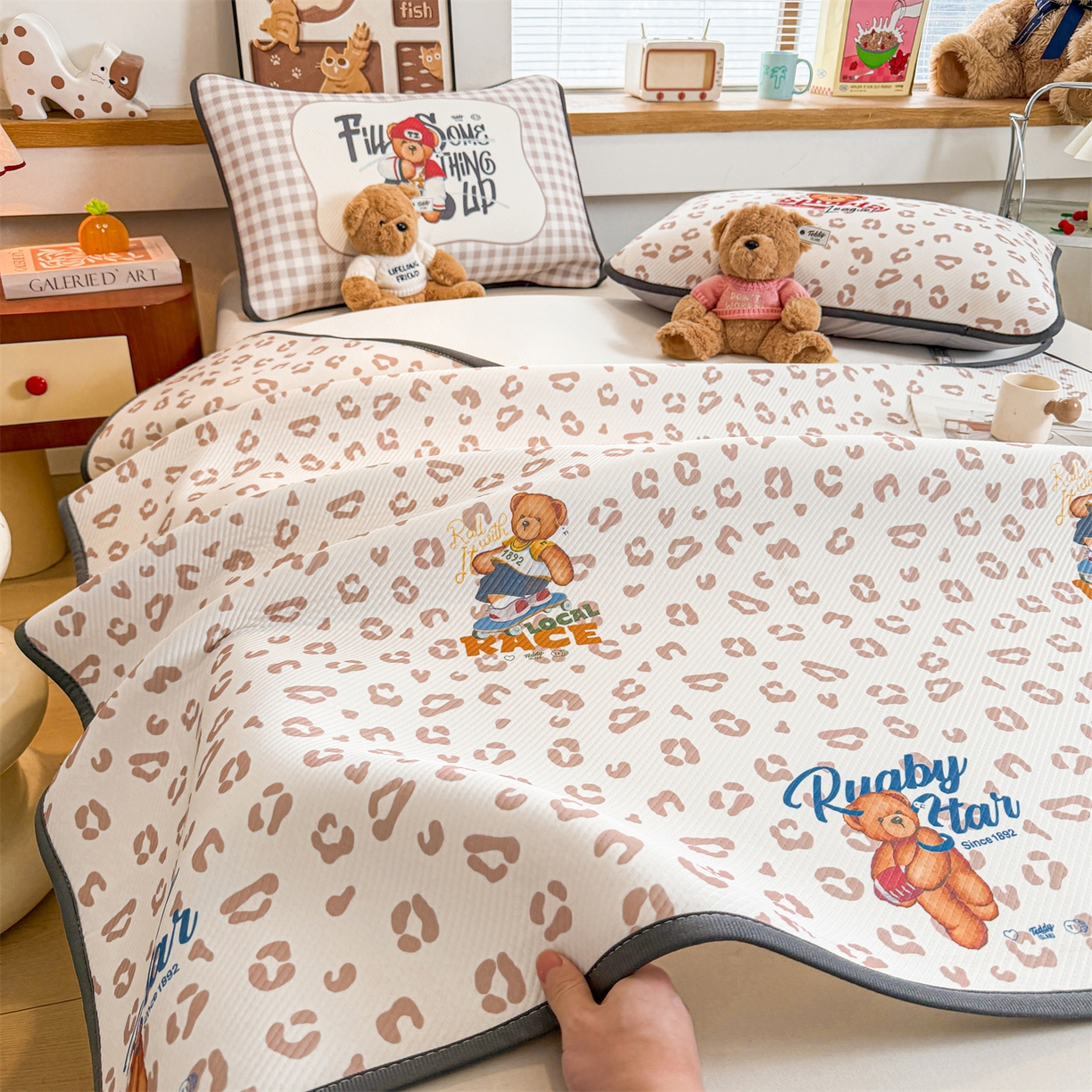 91家纺网 家纺一手货源 找家纺 （总）慕木家纺 2026春夏新款泰迪冰丝席系列凉席席子空调软席平席和床笠