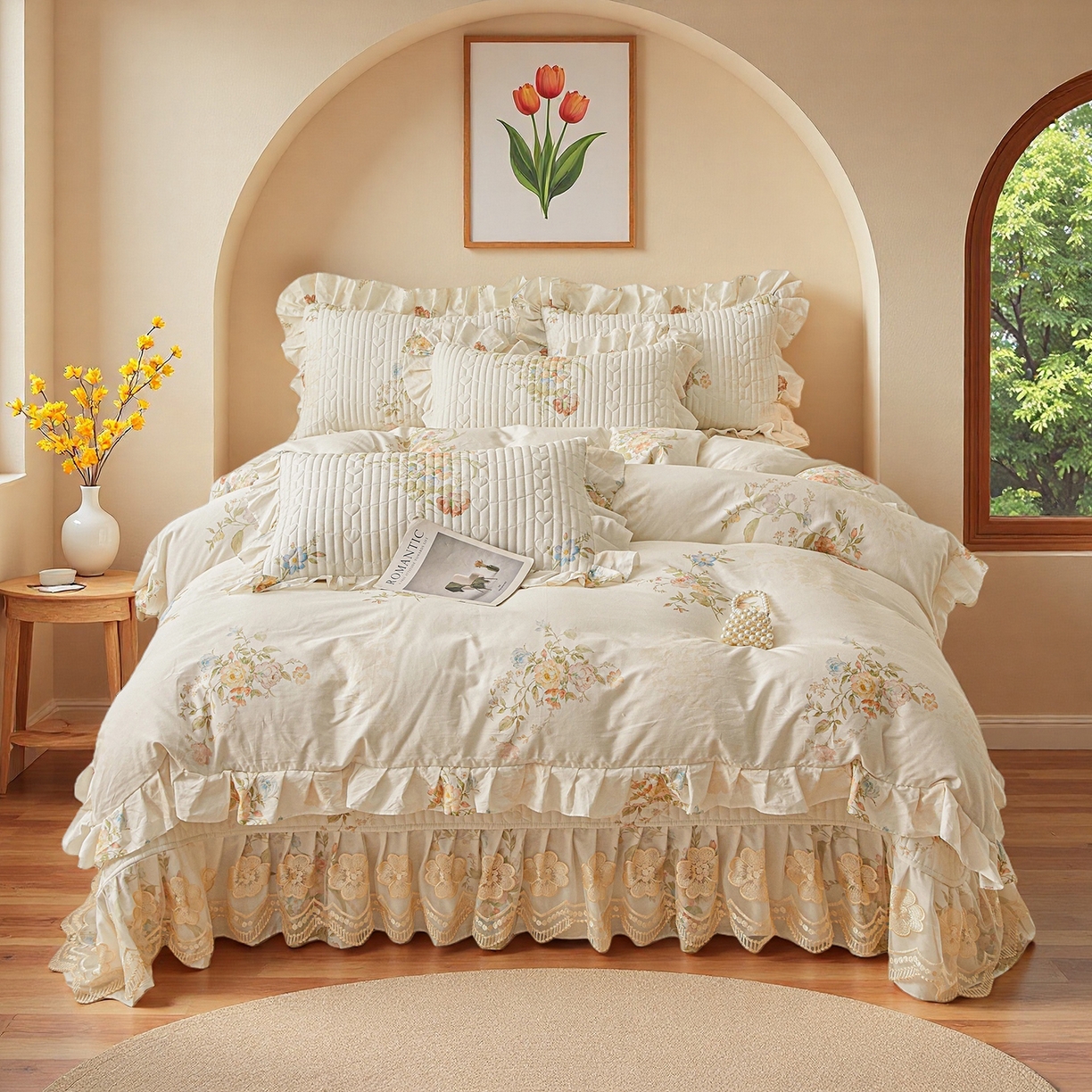 91家纺网 家纺一手货源 找家纺 宜凡家纺 2026新款全棉数码印花床盖四件套③号系列 北岛