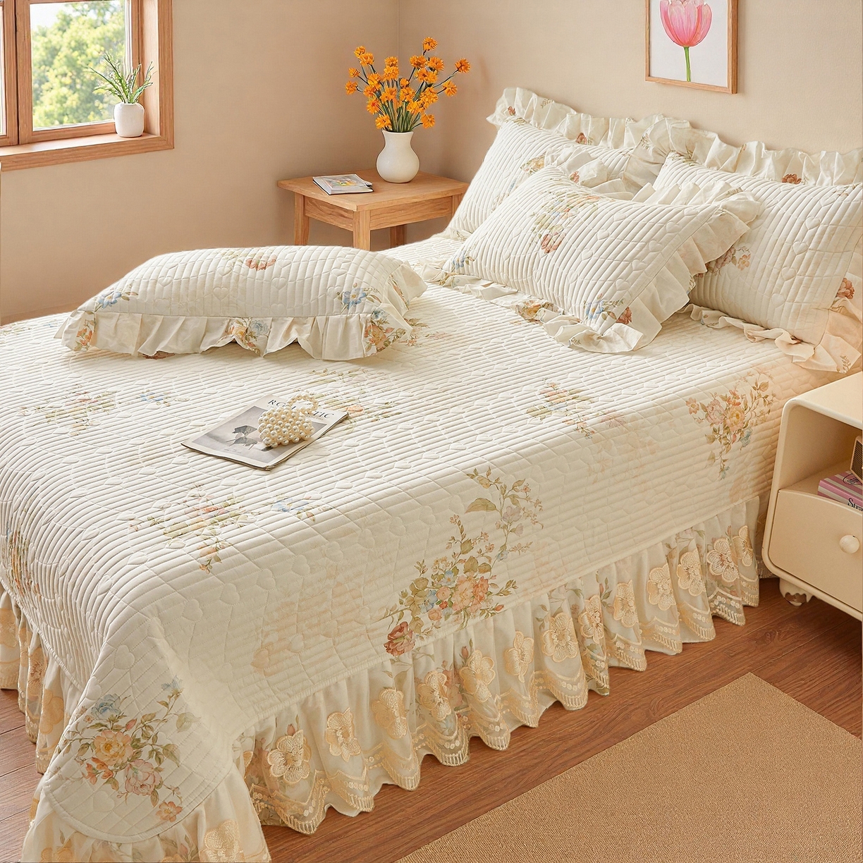 91家纺网 家纺一手货源 找家纺 （总）宜凡家纺 2026新款全棉数码印花床盖四件套③号系列