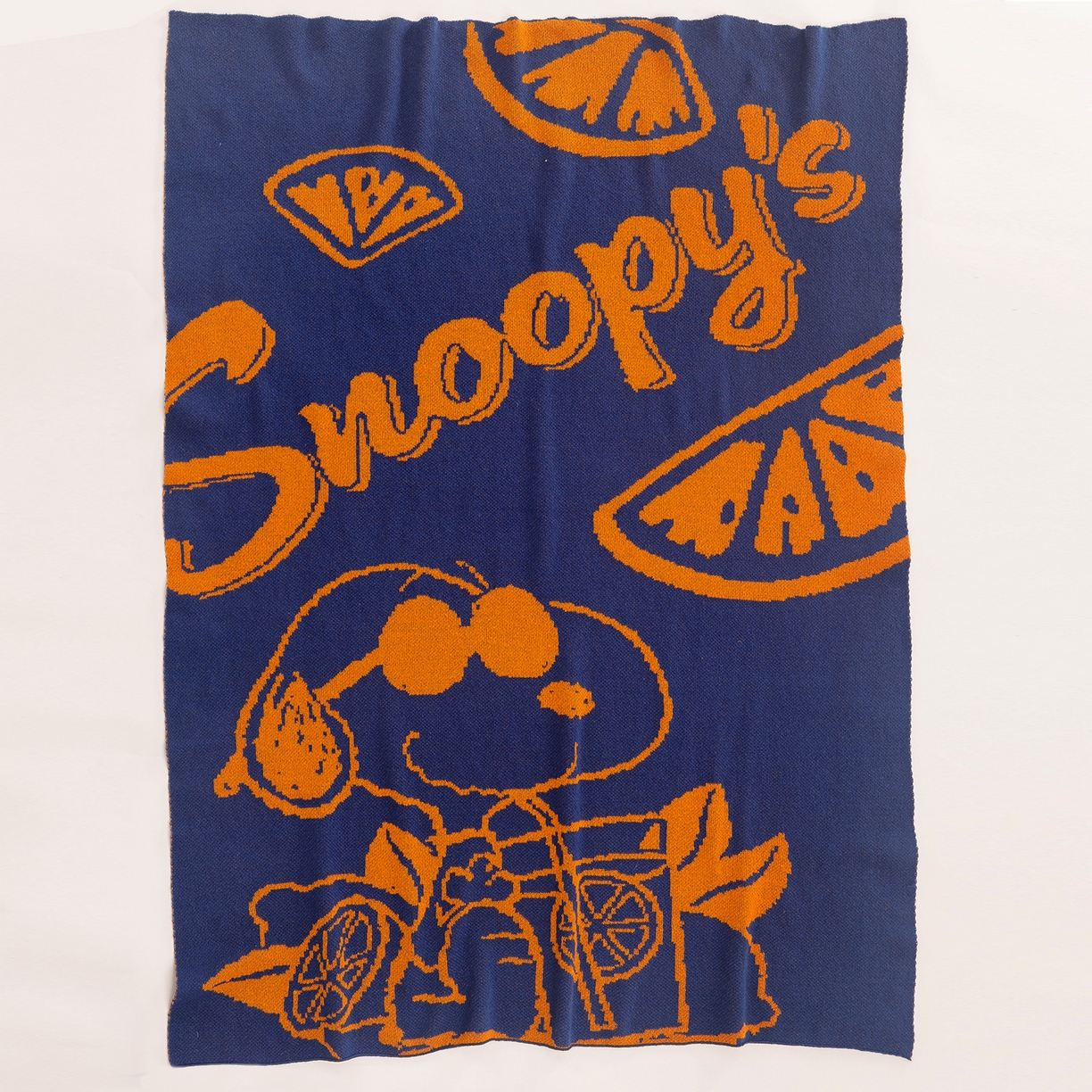 91家纺网 家纺一手货源 找家纺 苏艺针织史努比SNOOPY正版授权独家针织毯儿童毯披肩多功能盖毯礼物终端控价 史努比-香橘士