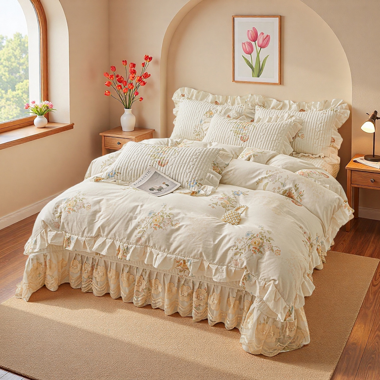 91家纺网 家纺一手货源 找家纺 （总）宜凡家纺 2026新款全棉数码印花床盖四件套③号系列