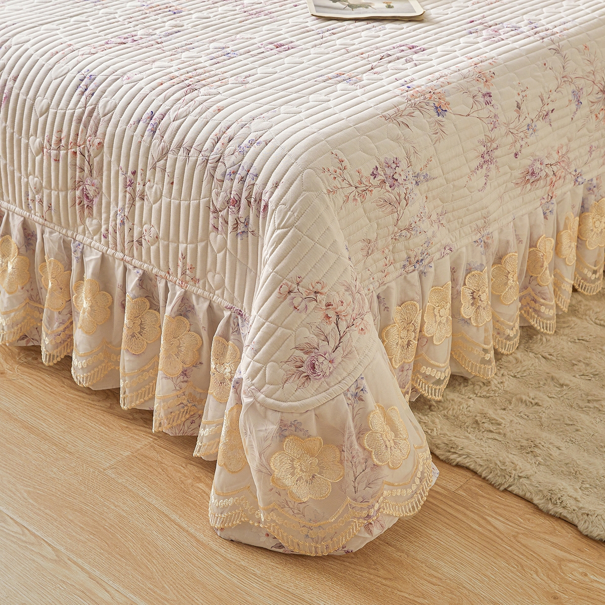 91家纺网 家纺一手货源 找家纺 宜凡家纺 2026新款全棉数码印花床盖四件套③号系列 梵汐