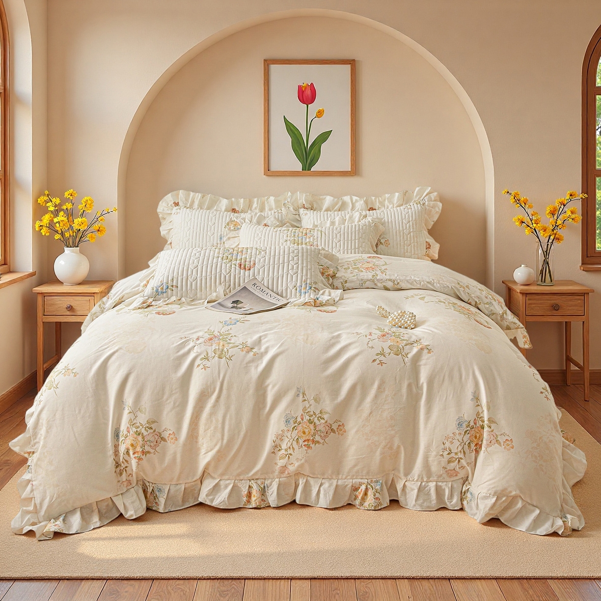 91家纺网 家纺一手货源 找家纺 （总）宜凡家纺 2026新款全棉数码印花床盖四件套③号系列