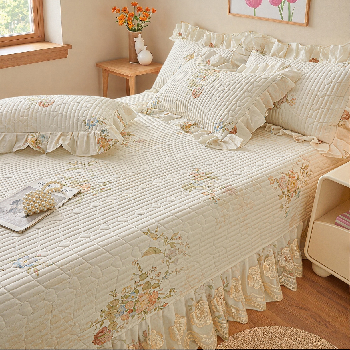 91家纺网 家纺一手货源 找家纺 宜凡家纺 2026新款全棉数码印花床盖四件套③号系列 北岛