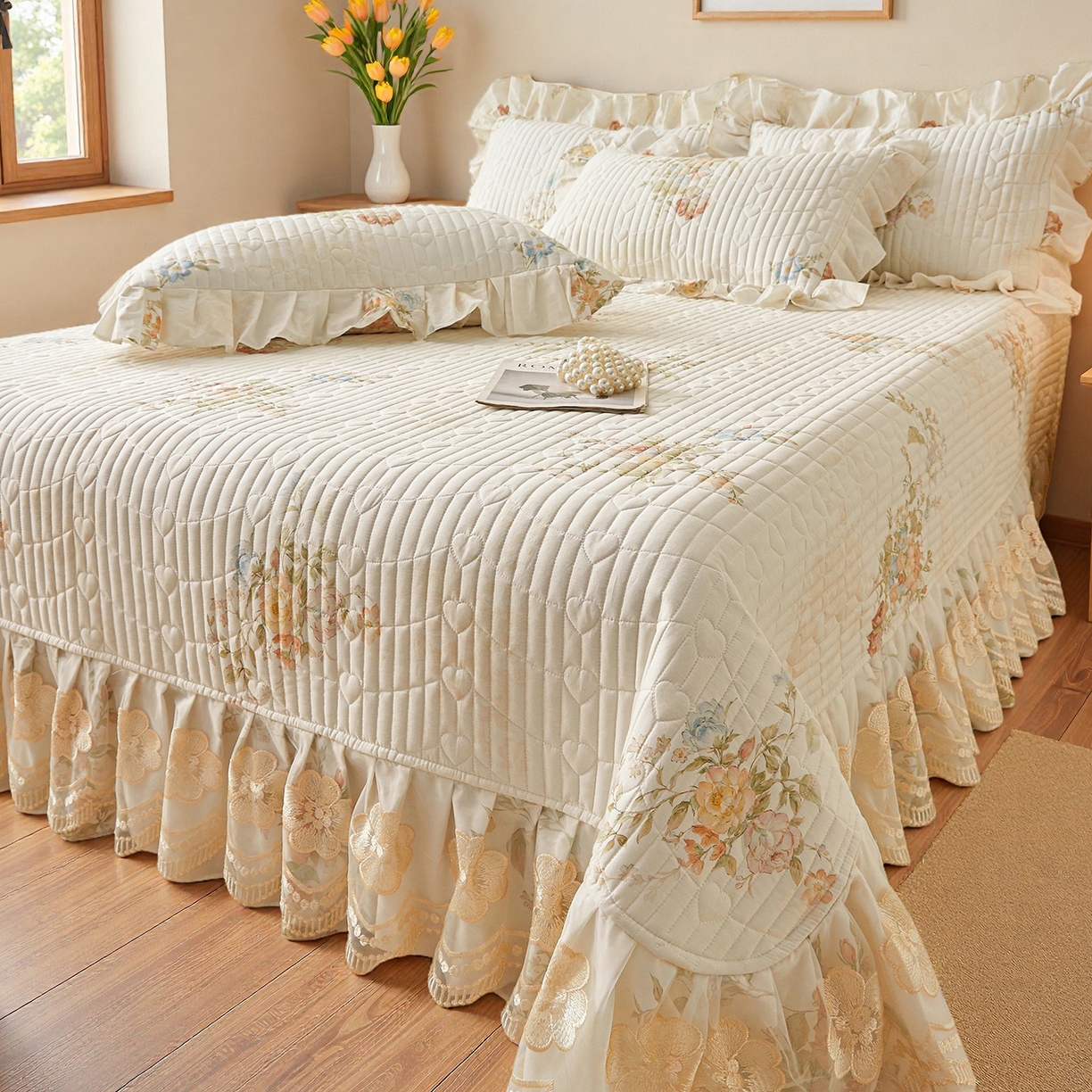 91家纺网 家纺一手货源 找家纺 宜凡家纺 2026新款全棉数码印花床盖四件套③号系列 北岛