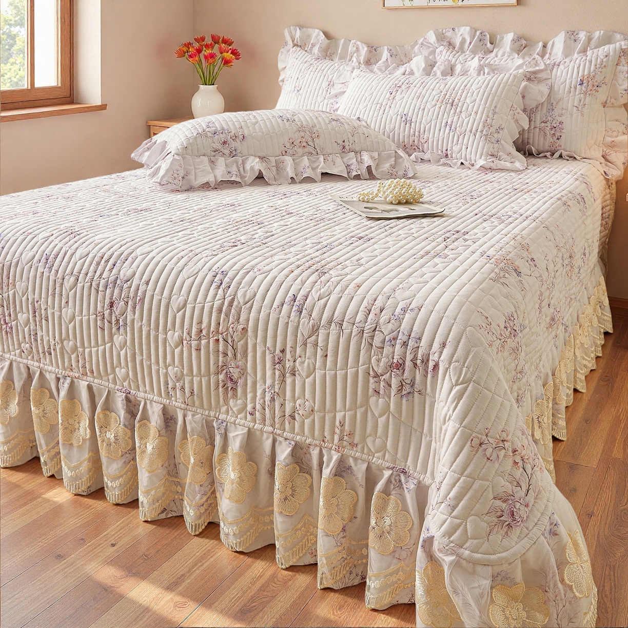 91家纺网 家纺一手货源 找家纺 宜凡家纺 2026新款全棉数码印花床盖四件套③号系列 梵汐