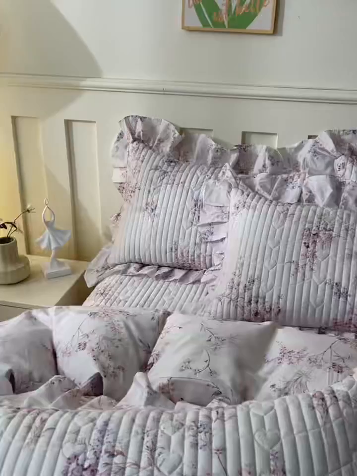 91家纺网 家纺一手货源 找家纺 宜凡家纺 2026新款全棉数码印花床盖四件套③号系列 梵汐