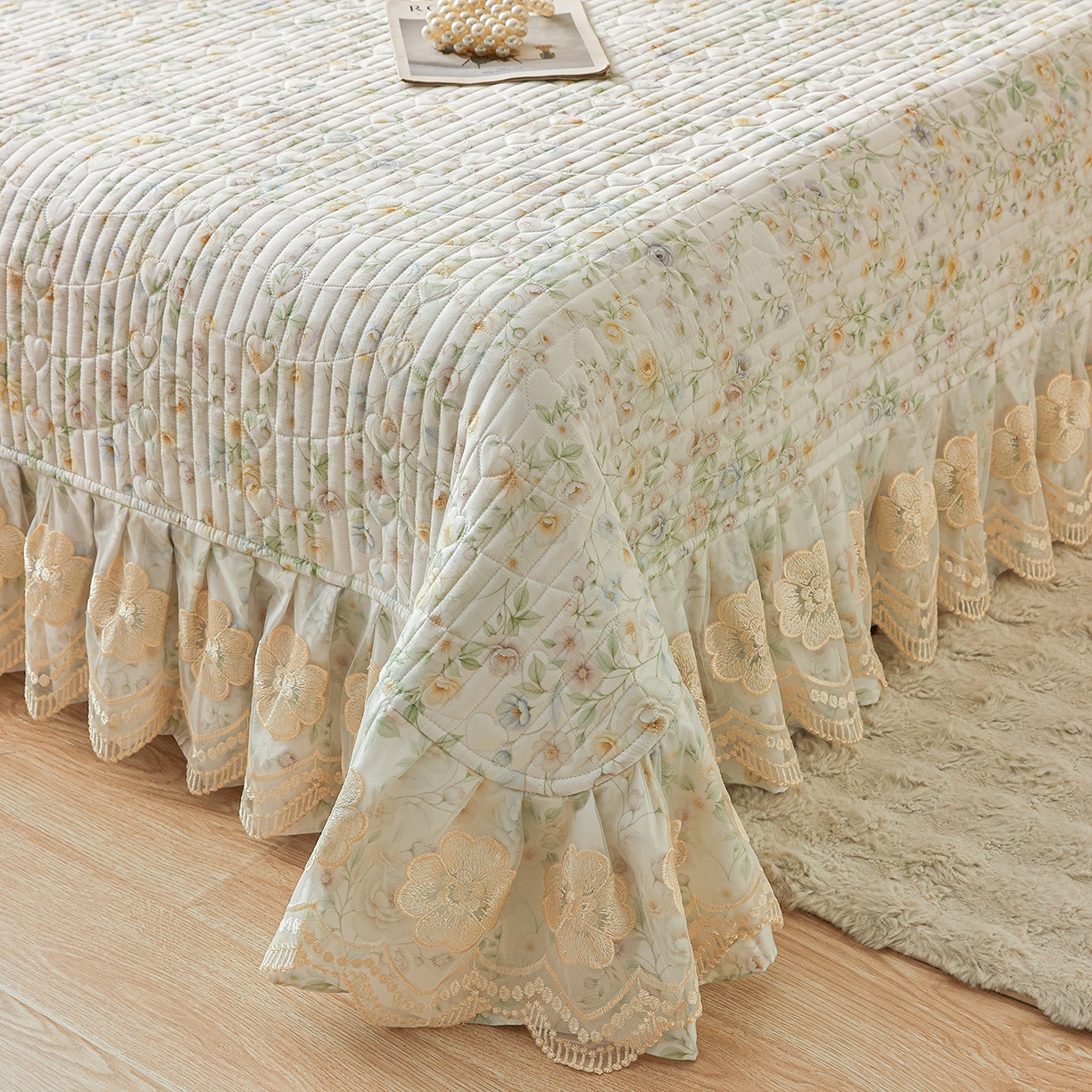 91家纺网 家纺一手货源 找家纺 宜凡家纺 2026新款全棉数码印花床盖四件套③号系列 芳若