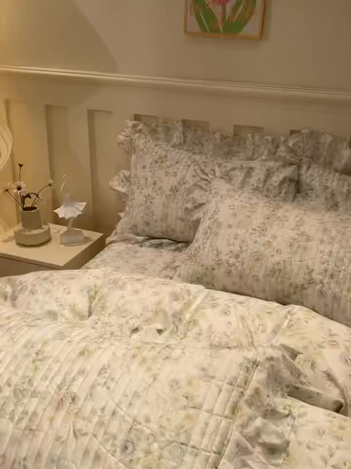 91家纺网 家纺一手货源 找家纺 宜凡家纺 2026新款全棉数码印花床盖四件套③号系列 芳若