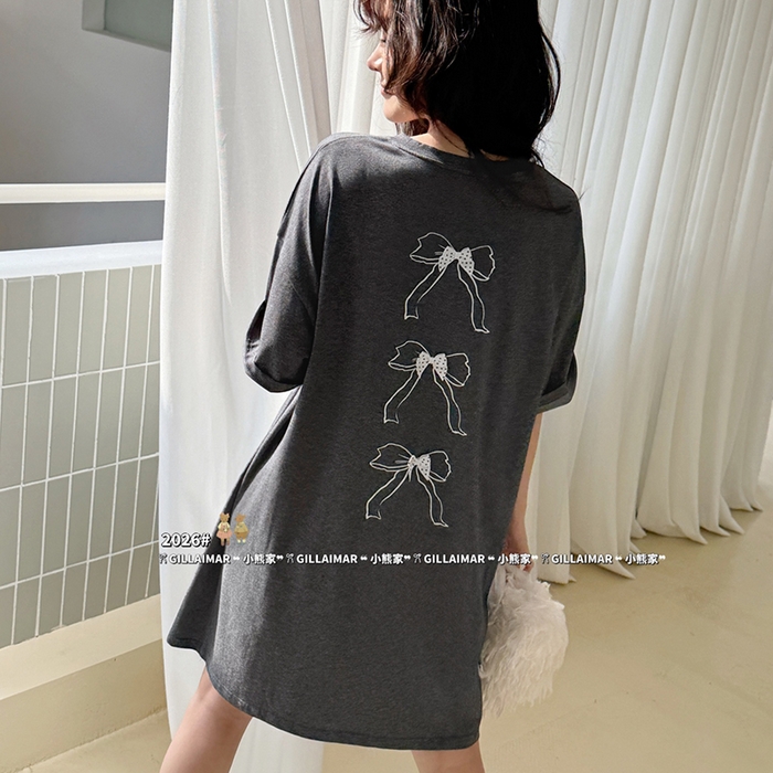 91家纺网 家纺一手货源 找家纺 （总）妍景家居生活馆 2026新款睡裙-芭蕾T深灰