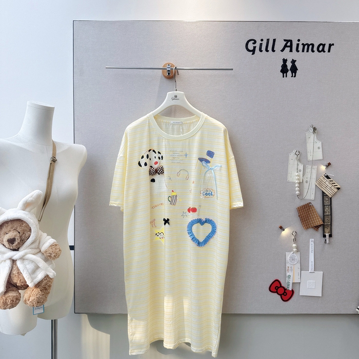 91家纺网 家纺一手货源 找家纺 （总）妍景家居生活馆 2026新款睡裙-板凳小狗T