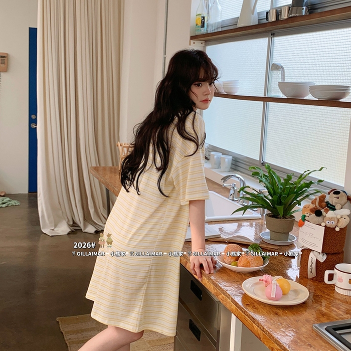 91家纺网 家纺一手货源 找家纺 （总）妍景家居生活馆 2026新款睡裙-板凳小狗T