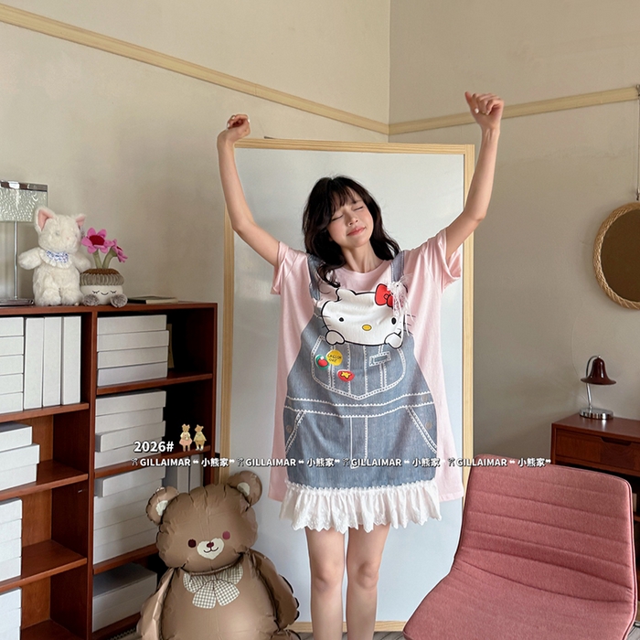 91家纺网 家纺一手货源 找家纺 （总）妍景家居生活馆 2026新款睡裙-背带T