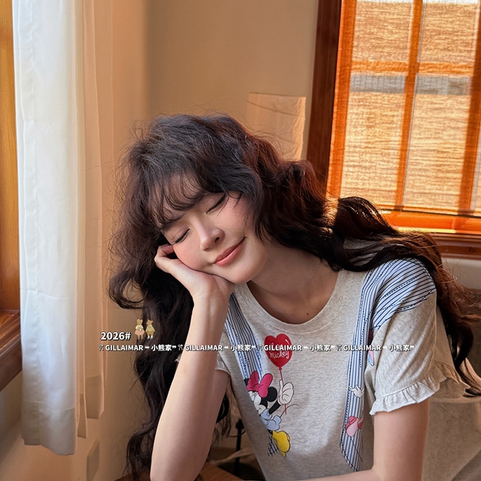 91家纺网 家纺一手货源 找家纺 妍景家居生活馆 2026新款睡裙-黛丝米妮T 浅灰色