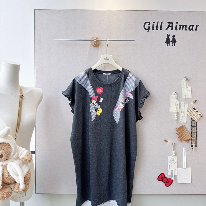 91家纺网 家纺一手货源 找家纺 妍景家居生活馆 2026新款睡裙-黛丝米妮T 深灰色