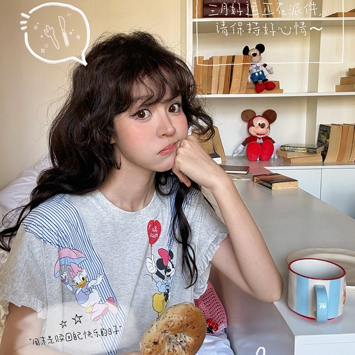 91家纺网 家纺一手货源 找家纺 妍景家居生活馆 2026新款睡裙-黛丝米妮T 浅灰色