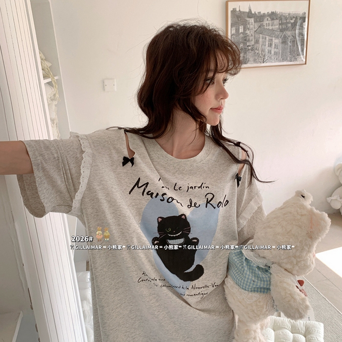 91家纺网 家纺一手货源 找家纺 （总）妍景家居生活馆 2026新款睡裙-猫布布T