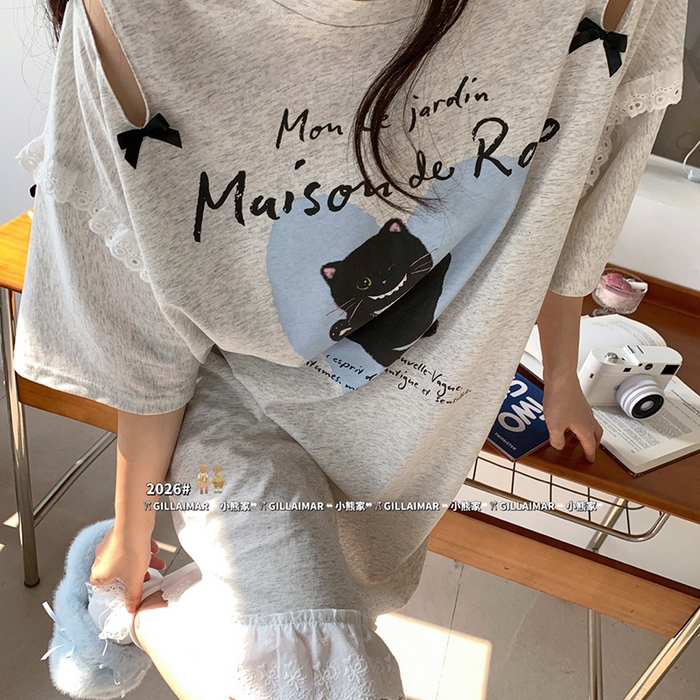 91家纺网 家纺一手货源 找家纺 （总）妍景家居生活馆 2026新款睡裙-猫布布T