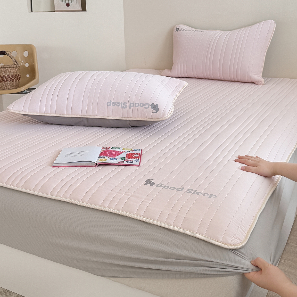 91家纺网 家纺一手货源 找家纺 （总）TT.one 塔塔家居 2026新款A类自然凉感简约深睡眠清新小象夏日凉感垫