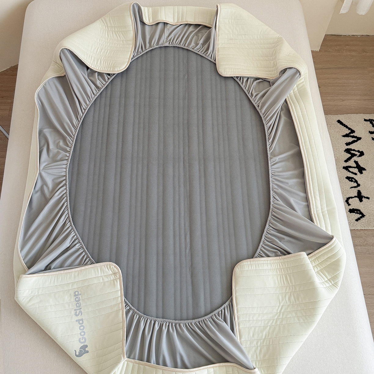 91家纺网 家纺一手货源 找家纺 （总）TT.one 塔塔家居 2026新款A类自然凉感简约深睡眠清新小象夏日凉感垫