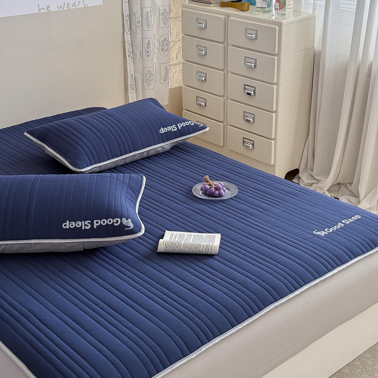 91家纺网 家纺一手货源 找家纺 TT.one 塔塔家居 2026新款A类自然凉感简约深睡眠清新小象夏日凉感垫 小象-宝石蓝