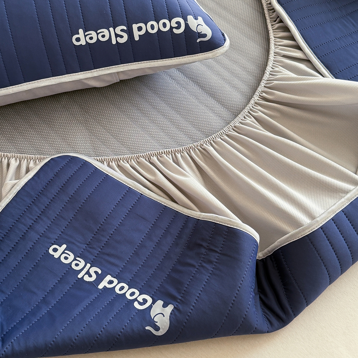 91家纺网 家纺一手货源 找家纺 TT.one 塔塔家居 2026新款A类自然凉感简约深睡眠清新小象夏日凉感垫 小象-宝石蓝