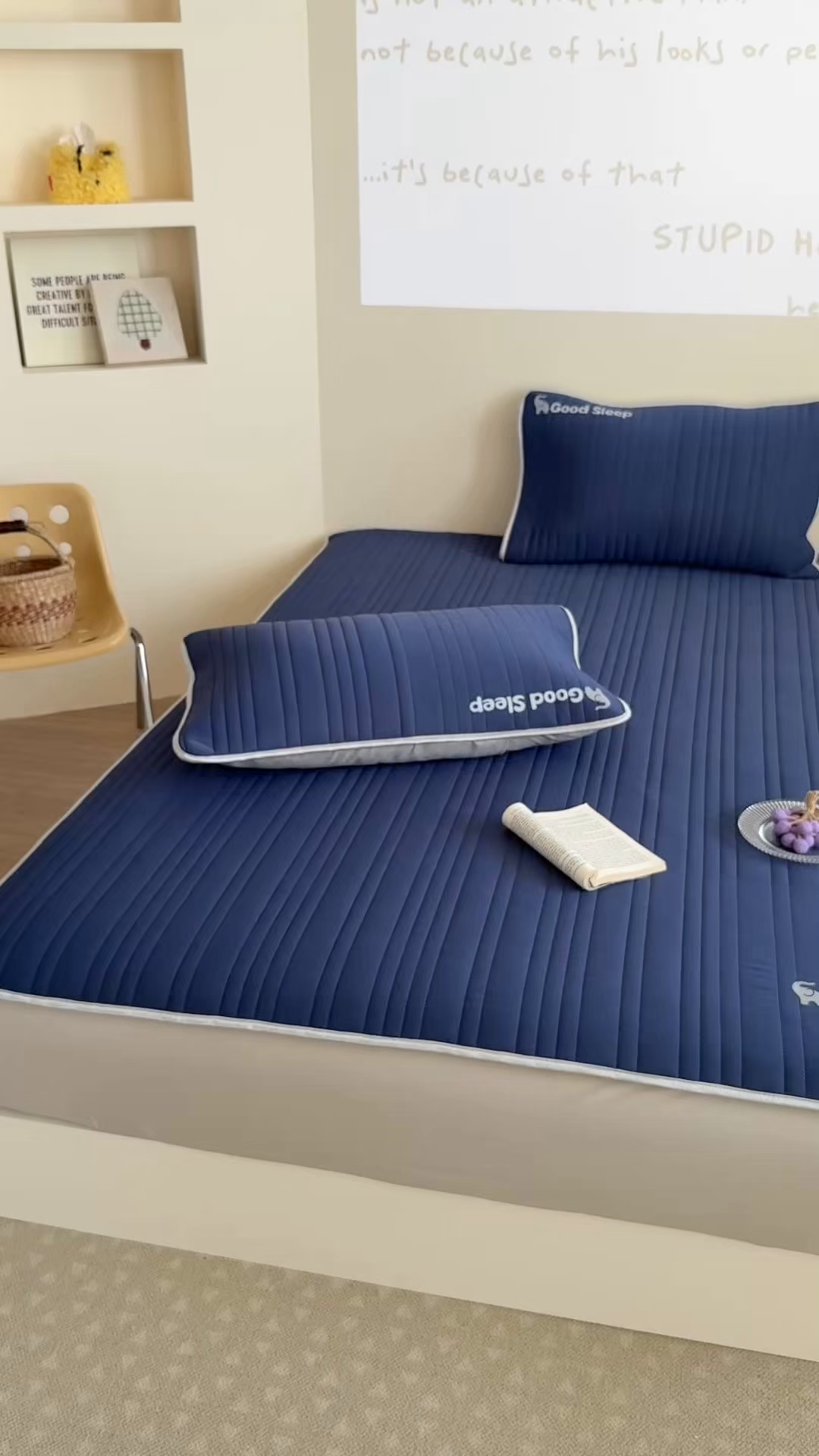 91家纺网 家纺一手货源 找家纺 TT.one 塔塔家居 2026新款A类自然凉感简约深睡眠清新小象夏日凉感垫 小象-宝石蓝