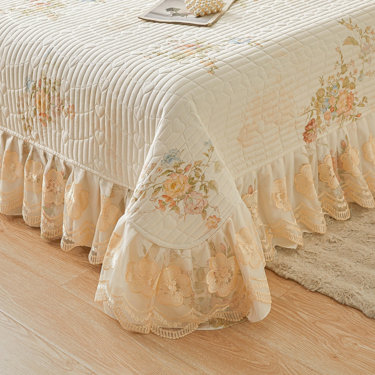 91家纺网 家纺一手货源 找家纺 （总）宜凡家纺 2026新款全棉数码印花床盖三件套③号系列