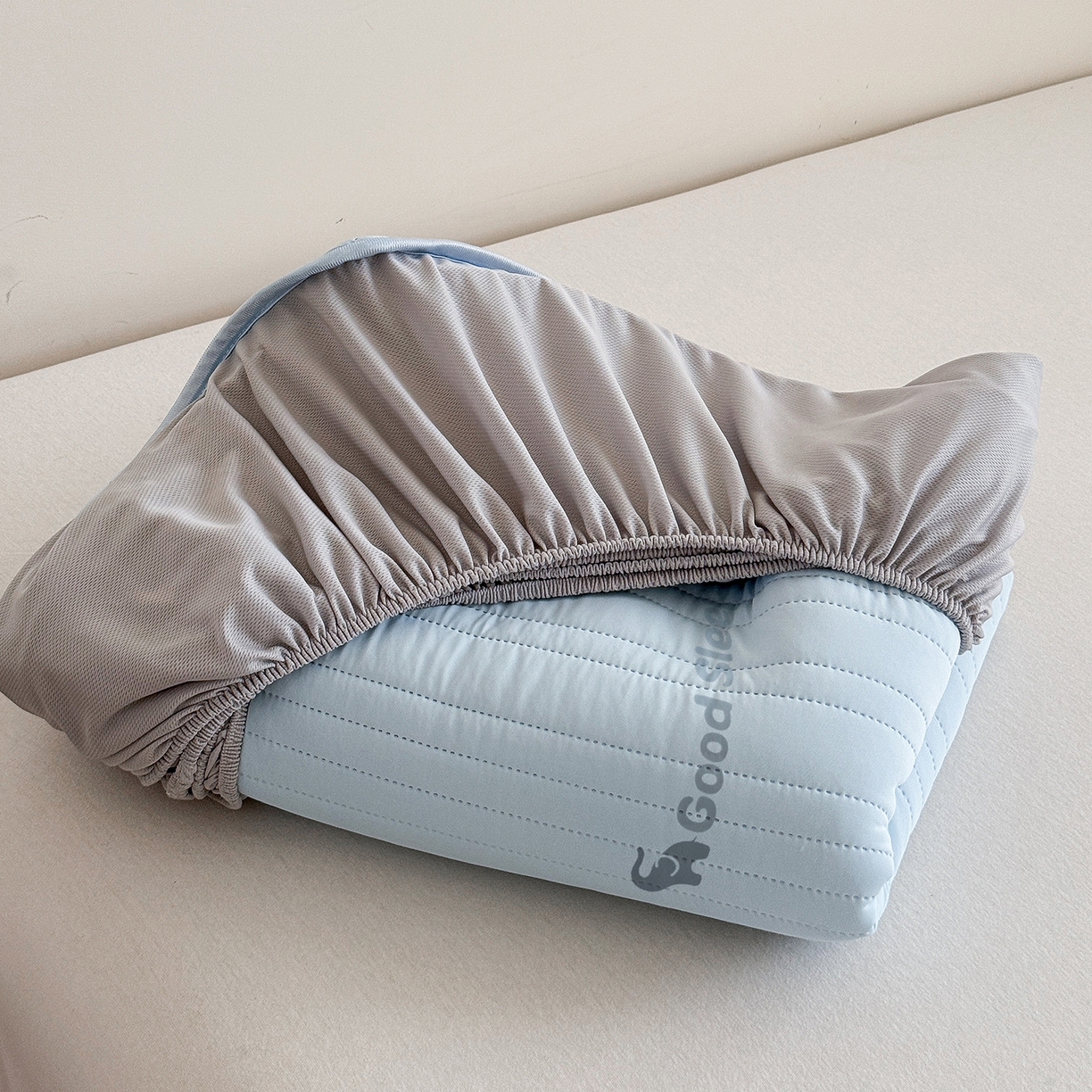 91家纺网 家纺一手货源 找家纺 TT.one 塔塔家居 2026新款A类自然凉感简约深睡眠清新小象夏日凉感垫 小象-海盐蓝