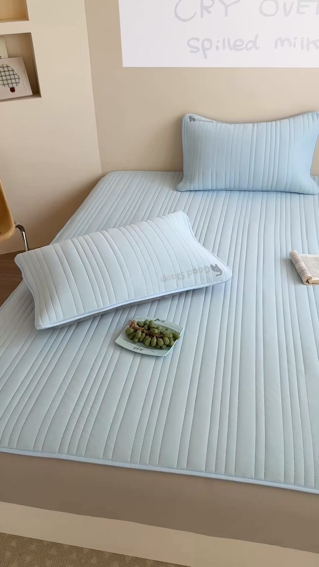 91家纺网 家纺一手货源 找家纺 TT.one 塔塔家居 2026新款A类自然凉感简约深睡眠清新小象夏日凉感垫 小象-海盐蓝