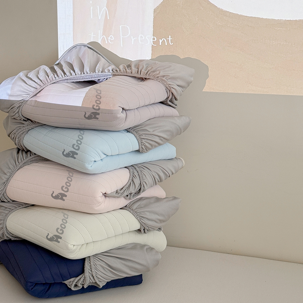 91家纺网 家纺一手货源 找家纺 TT.one 塔塔家居 2026新款A类自然凉感简约深睡眠清新小象夏日凉感垫 组合图仅供展示不可下单