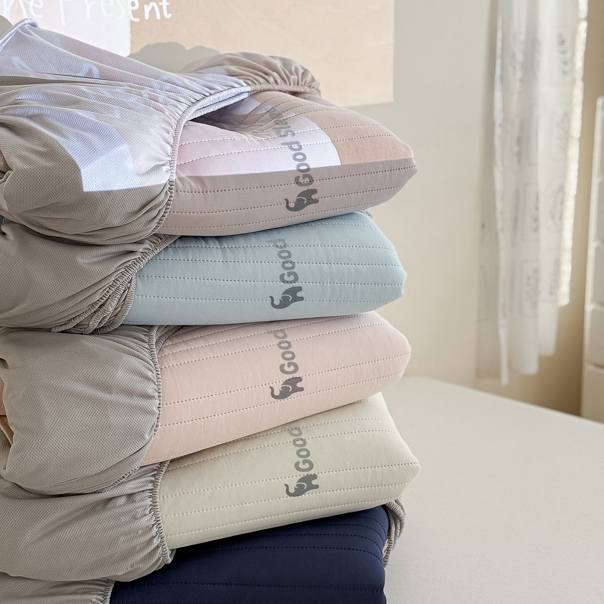 91家纺网 家纺一手货源 找家纺 TT.one 塔塔家居 2026新款A类自然凉感简约深睡眠清新小象夏日凉感垫 组合图仅供展示不可下单