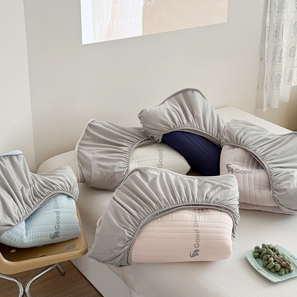 91家纺网 家纺一手货源 找家纺 TT.one 塔塔家居 2026新款A类自然凉感简约深睡眠清新小象夏日凉感垫 组合图仅供展示不可下单