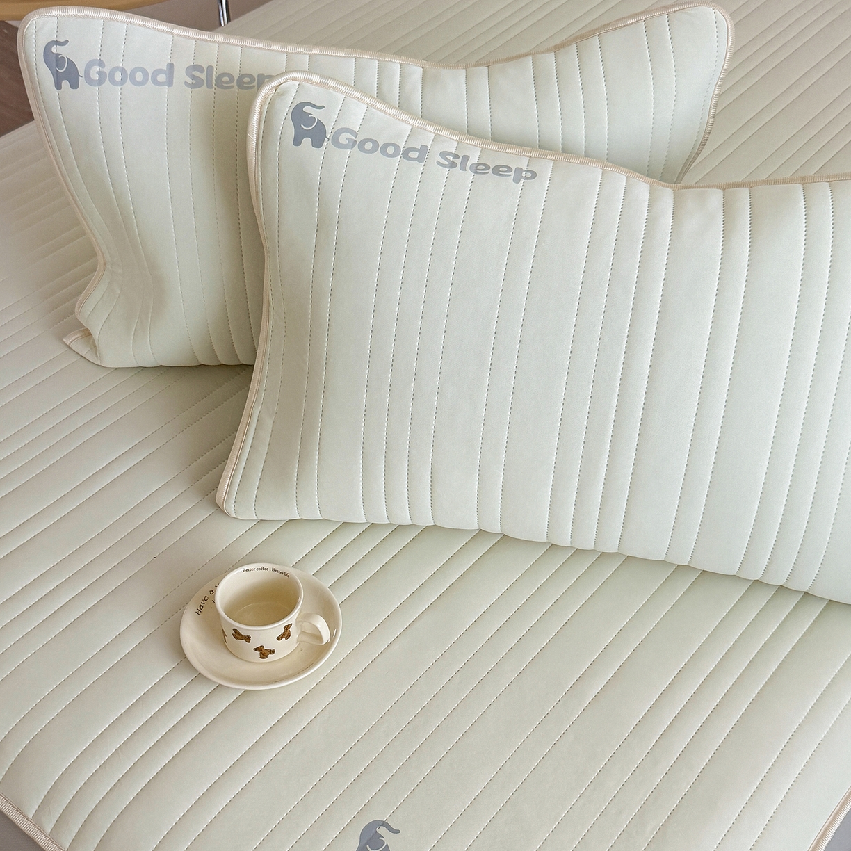 91家纺网 家纺一手货源 找家纺 TT.one 塔塔家居 2026新款A类自然凉感简约深睡眠清新小象夏日凉感垫 小象-奶昔黄