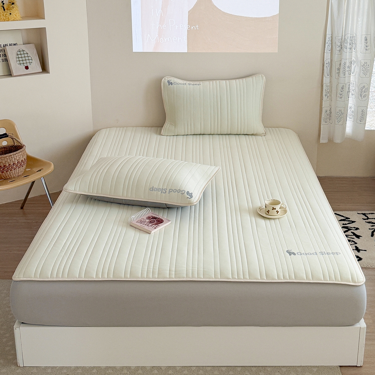 91家纺网 家纺一手货源 找家纺 TT.one 塔塔家居 2026新款A类自然凉感简约深睡眠清新小象夏日凉感垫 小象-奶昔黄