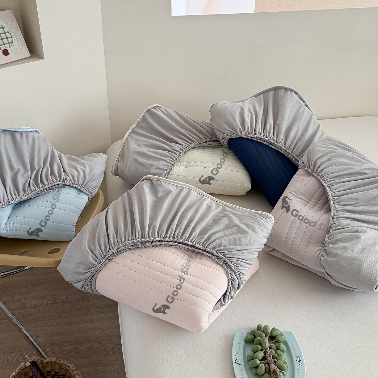 91家纺网 家纺一手货源 找家纺 TT.one 塔塔家居 2026新款A类自然凉感简约深睡眠清新小象夏日凉感垫 组合图仅供展示不可下单